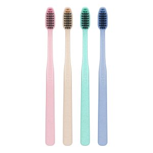 Lindo Biodegradable Toothbrush - Straw Fiber Handles - 4pcs/pk