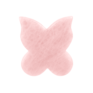 Lindo Butterfly Gua Sha - 100% Natural Rose Quartz
