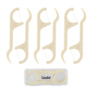 Lindo Eco Floss Picks With Travel Case (Single Thread) - 200pcs/pk