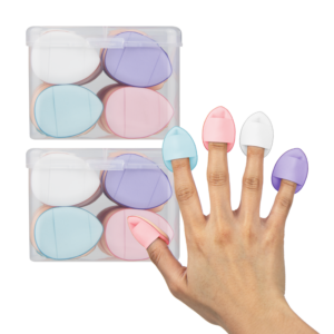 Lindo Finger Puffs With Travel Case (Assorted) - 64pcs/pk
